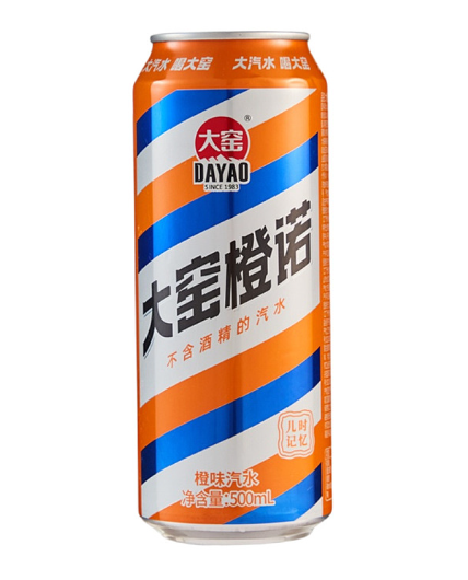 大窑橙诺橙味汽水500ML