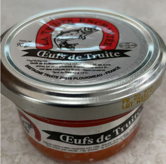 La TRUITE ENCHANTEE鳟鱼鱼子酱90G