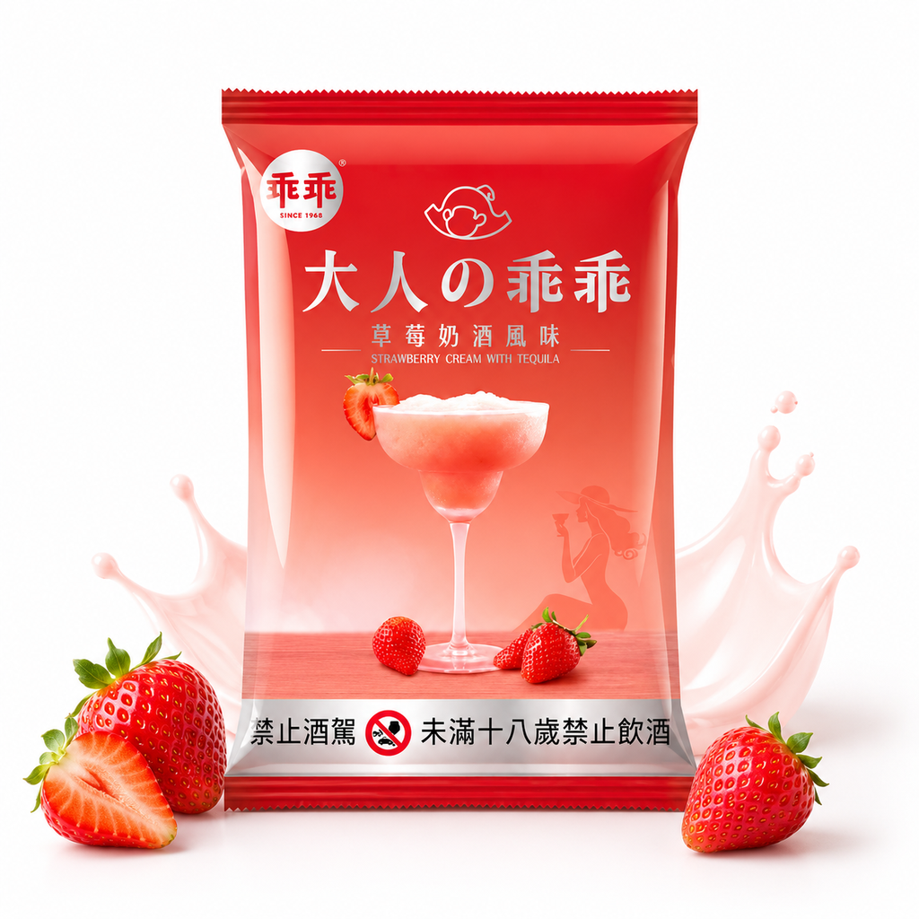 乖乖大人的味草莓奶酒口味75G