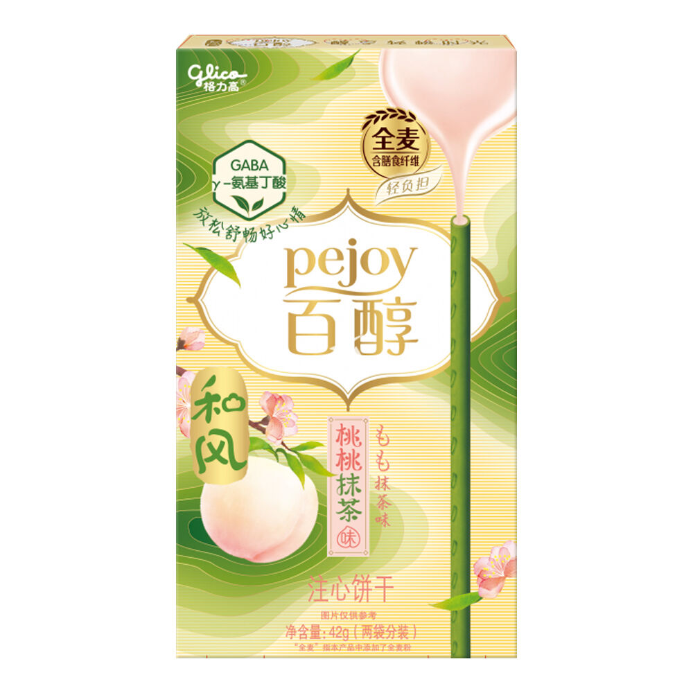 格力高百醇茶饼干桃桃抹茶42G