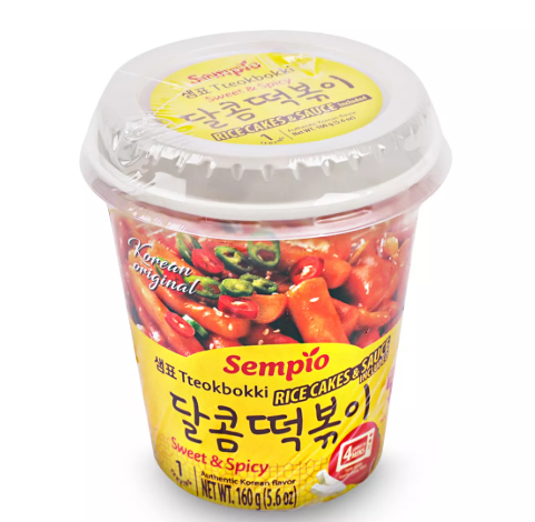 SEMPIO Instant Tteokbokki Sweet & Spicy Cup 160G