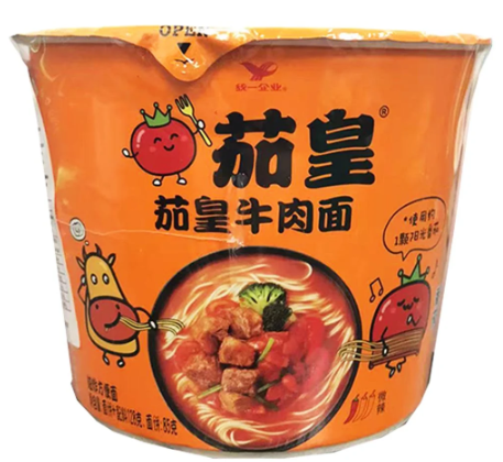 统一茄皇牛肉面桶面128g